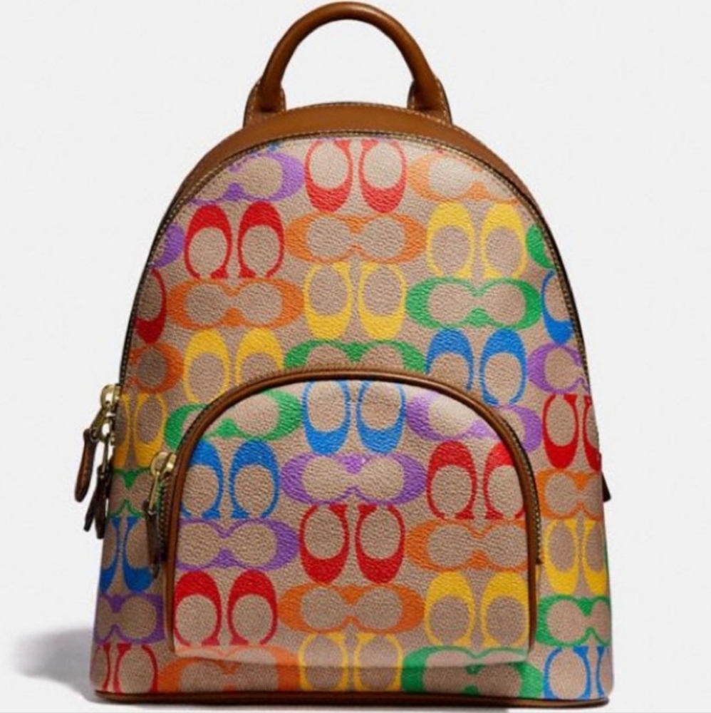 Coach Pride Rainbow Signature Carrie Backpack 23